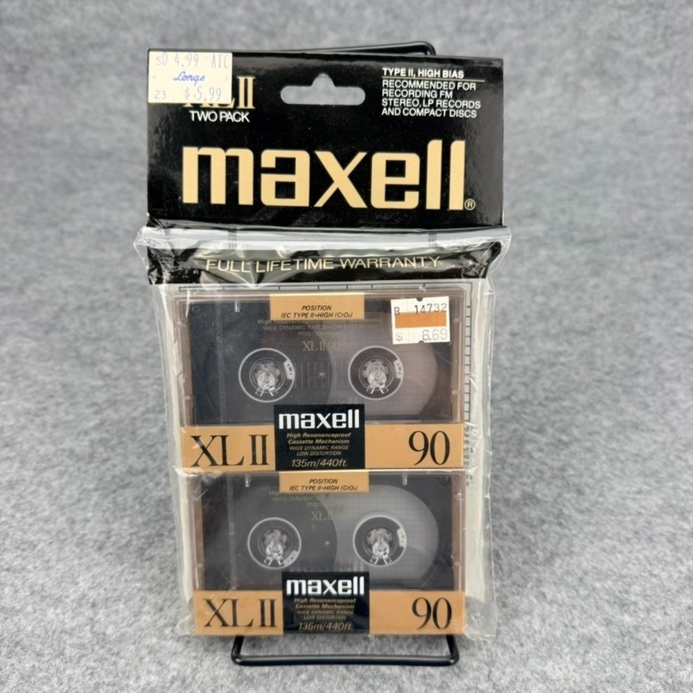 Maxell XLII 90 Type II High Bias Blank Cassette Tapes 2 Pack Sealed Japan